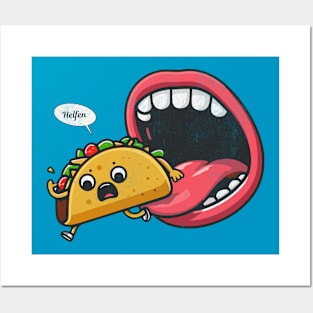 Helfe - German Taco Calling For Help Posters and Art